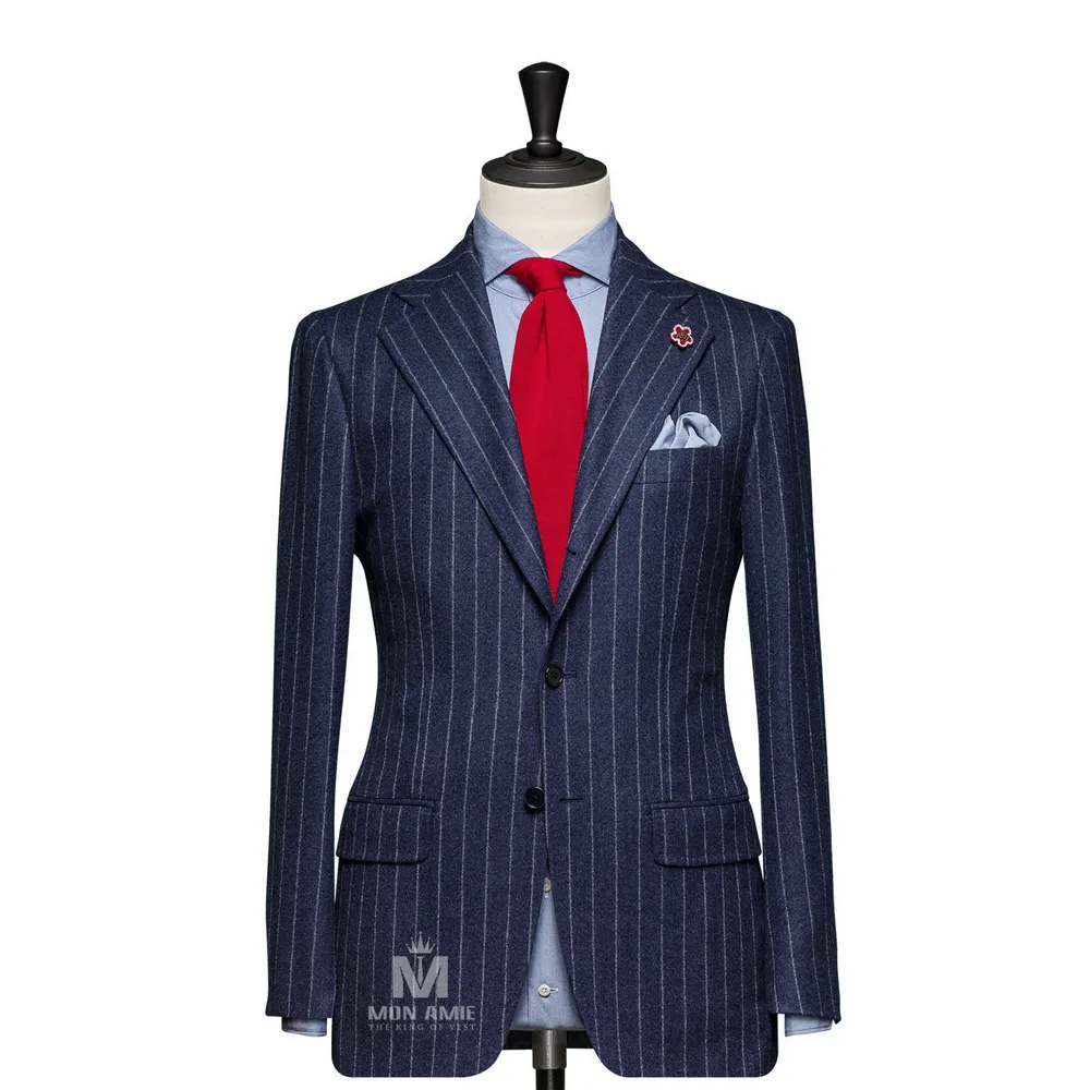 Vest đồng phục sọc xanh — 1/3