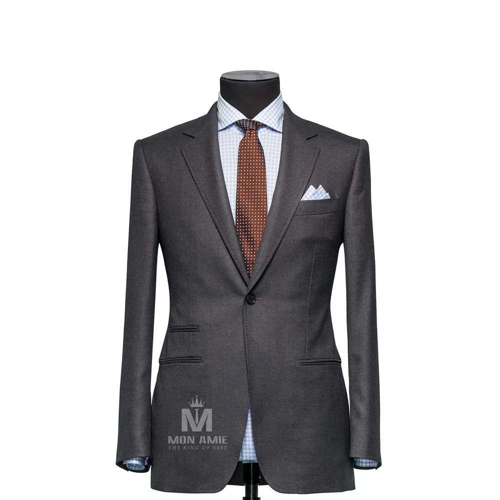 Vest đồng phục xám trơn — 1/3