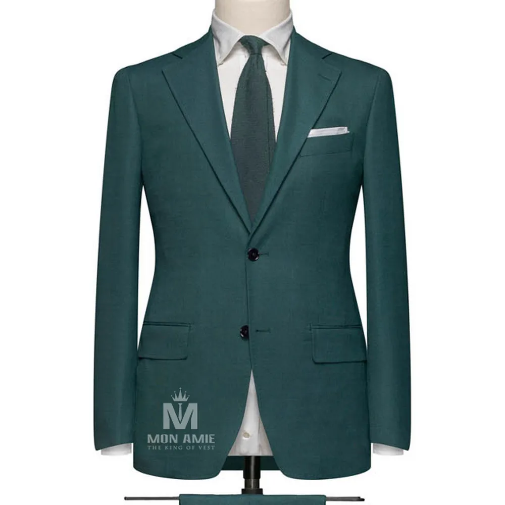 Suit xanh rêu trơn 2 khuy — 1/3
