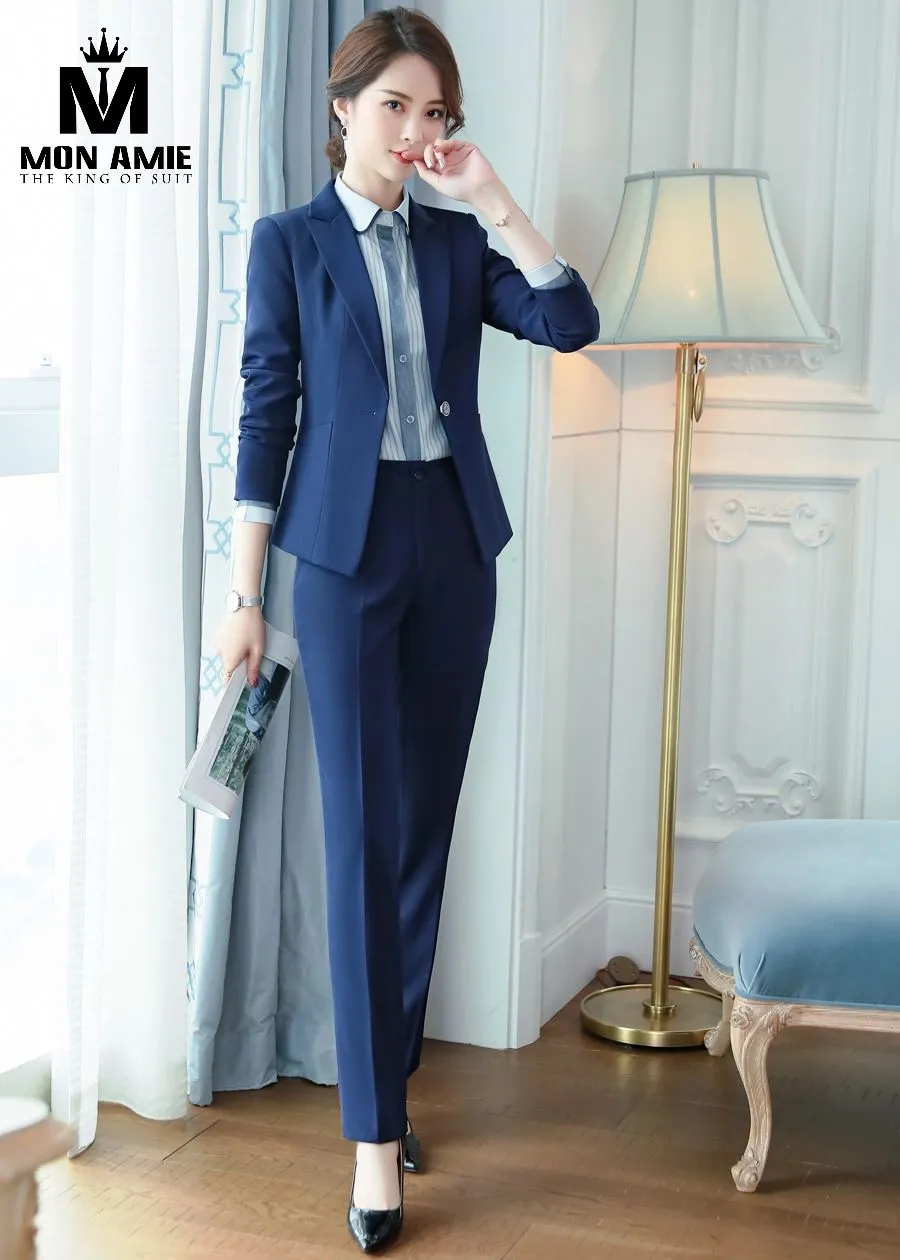 Vest nữ xanh coban, quần tây PN1195 — 1/4