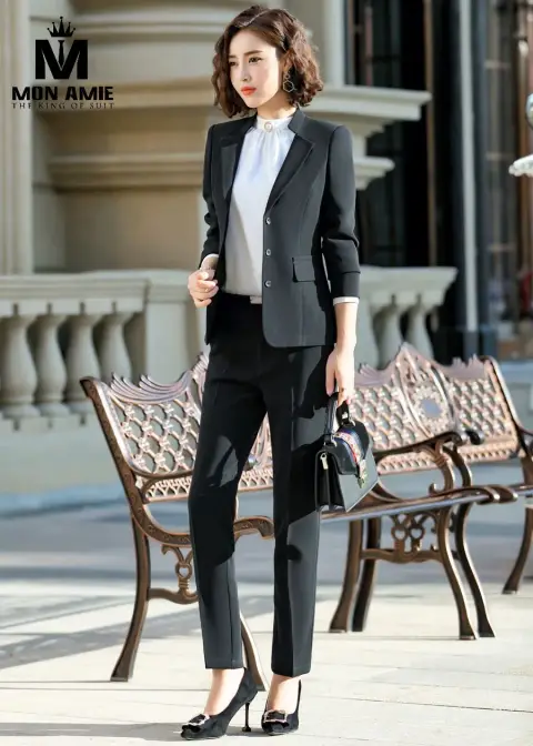 Vest nữ đen, quần tây — PN1201